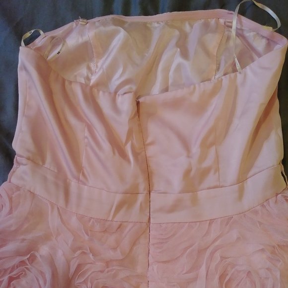 strapless pink party dress. - Picture 4 of 4